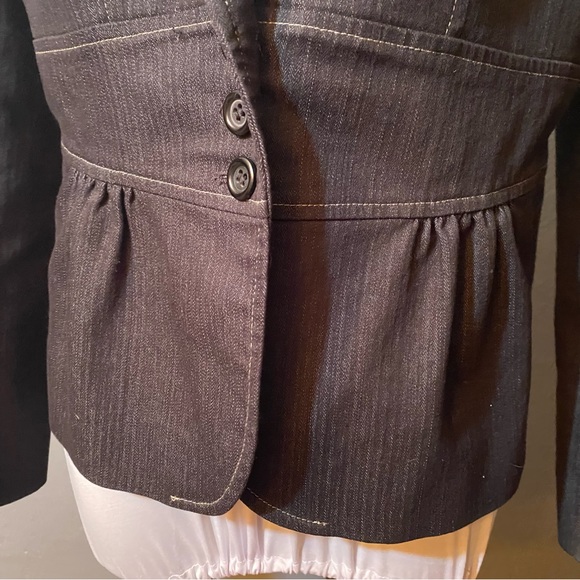 Ann Taylor Loft Black Jean Button Blazer - Picture 4 of 16